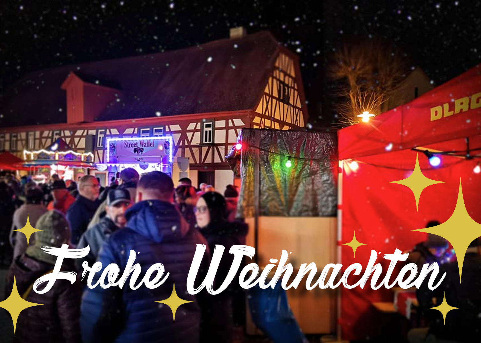 Frohe Weihnachten vom Weihnachtsmarktstand der DLRG Pfungstadt